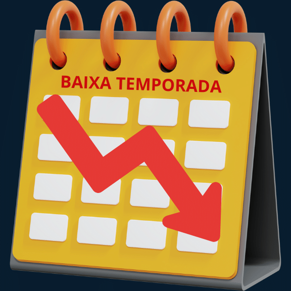 imagem de uma calendário de hotel representando a baixa temporada