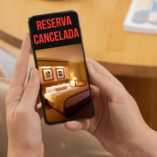 imagem de um celular mostrando o cancelamento de uma reserva